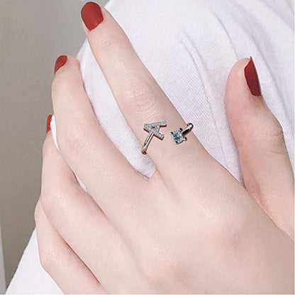 Sparkling Initial Ring