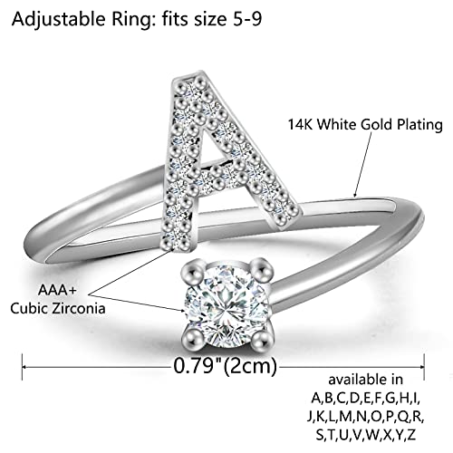 Sparkling Initial Ring