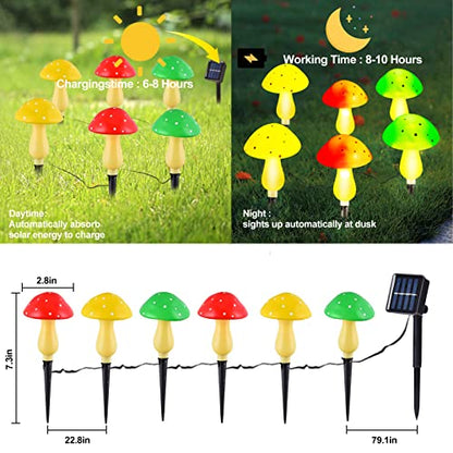 Solar Mushroom Light Garden