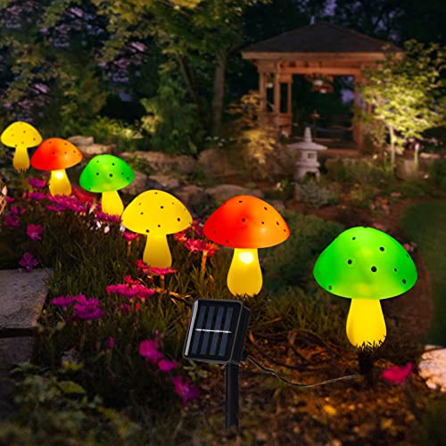 Solar Mushroom Light Garden