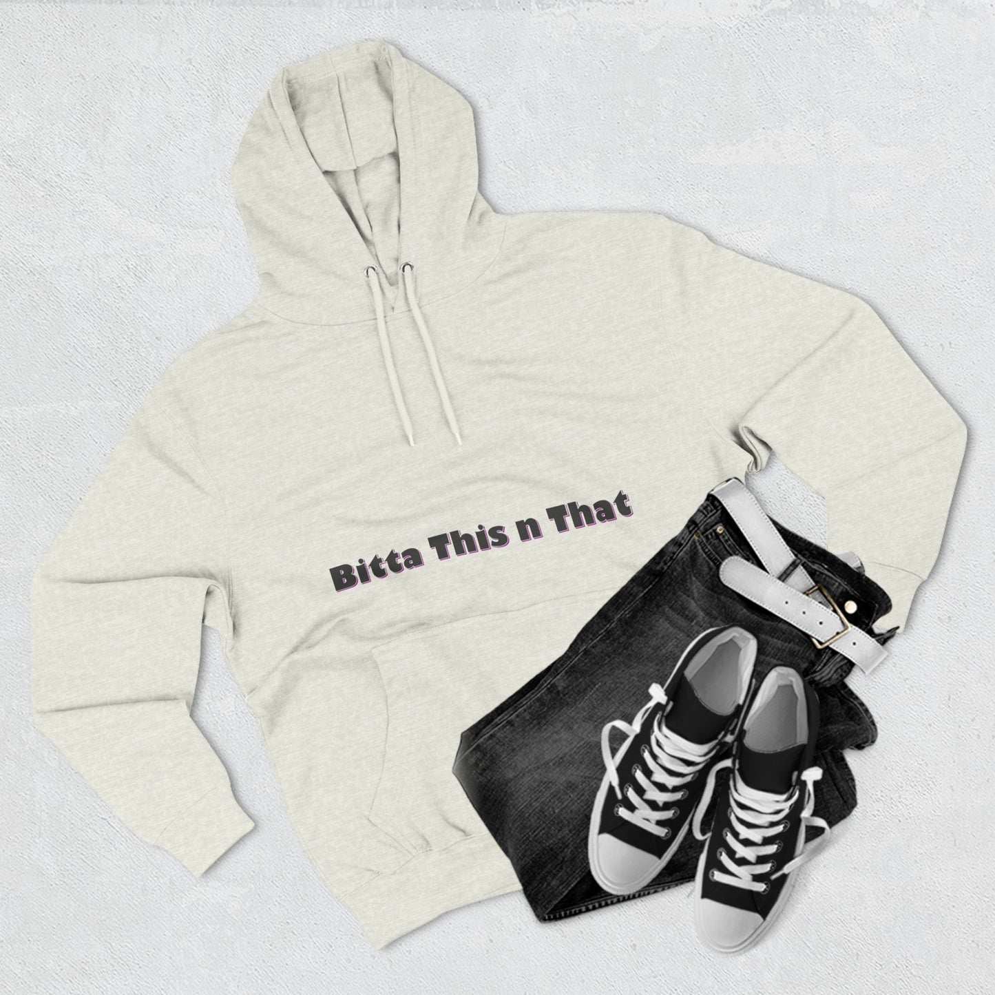 Three-Panel Fleece Hoodie