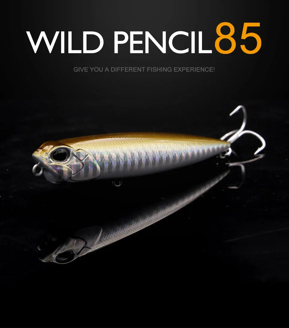 Wondershot D09 Realis Pencil Fishing Lure Z-Shaped 85mm 10g Swim Crankbait Pesca Floating Artificial Hard Bait For Pike Bass