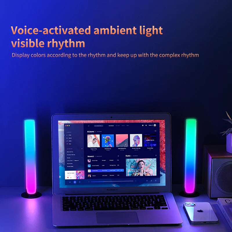 RGB Atmosphere Light Voice Control Synchronous Rhythm Light Pickup Application Control Pickup Light Car TV Game Computer Desktop