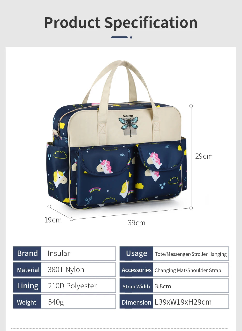 New Style Waterproof Diaper Bag Large Capacity Messenger Travel Bag Multifunctional Maternity Mother Baby Stroller Bags