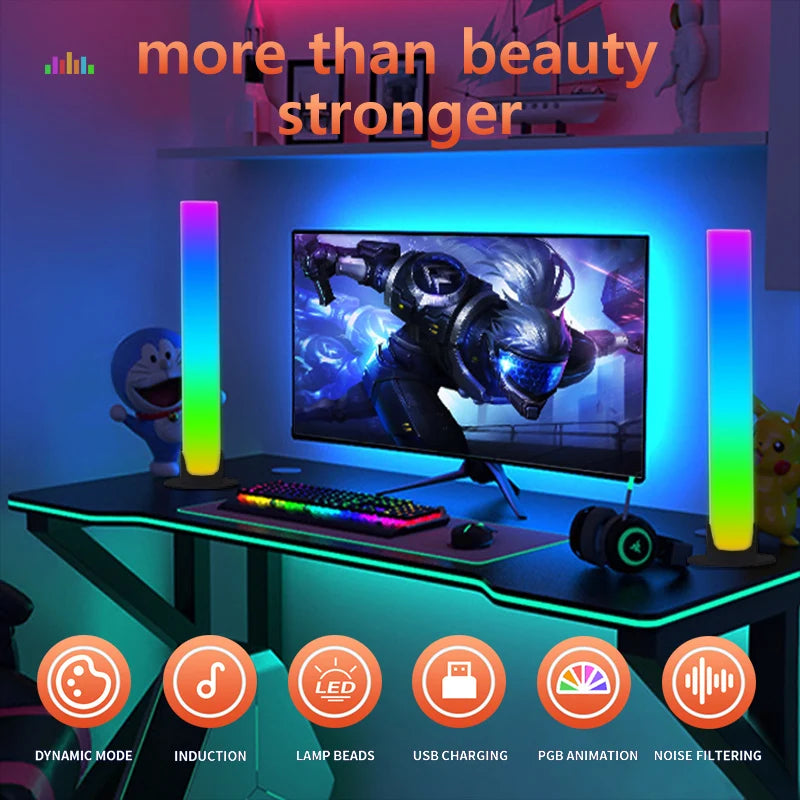 RGB Atmosphere Light Voice Control Synchronous Rhythm Light Pickup Application Control Pickup Light Car TV Game Computer Desktop