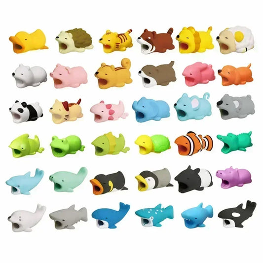 Charger Cable Protector Organizer Earphone Cable Protector Animal Usb Bite Winder USB Cable Protectors Charger Line Organization