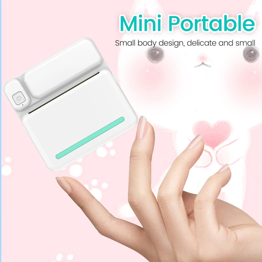 Mini Printer Portable Thermal Printer Sticker Printer 57mm Lable Printing Wireless BT 200dpi Android IOS Self-adhesive Printers