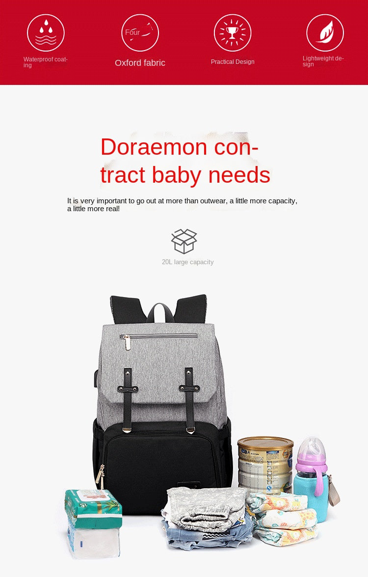 2022 Fashion New Baby Diaper Bag Backpack Multifunctional Diaper Bag Organizer with Thermal Milk Bottle Bag Baby Bags for Mom