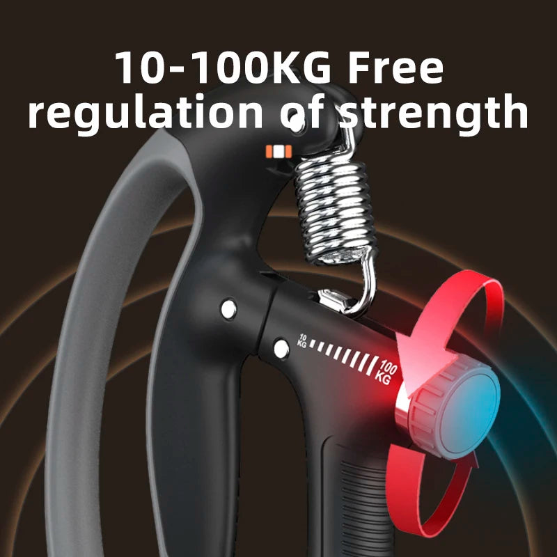 Smart Counting Hand Grip 10-100KG Adjustment Exercise Power Strengthening Pliers Spring Finger Pinch Wrist Expander Training 1PC