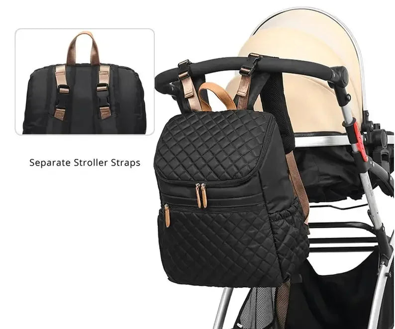 2022 Fashion New Baby Diaper Bag Backpack Multifunctional Diaper Bag Organizer with Thermal Milk Bottle Bag Baby Bags for Mom