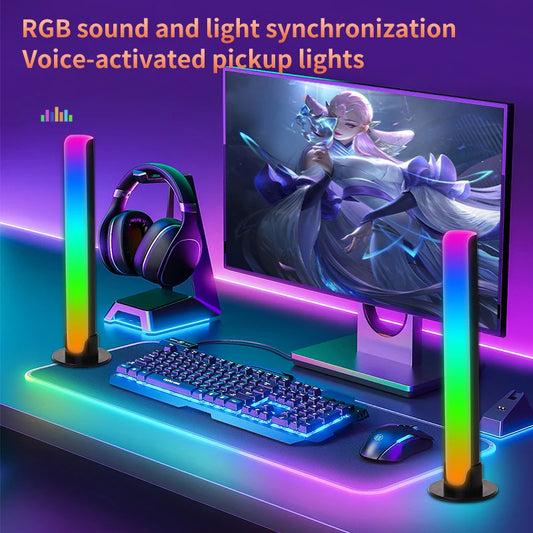 RGB Atmosphere Light Voice Control Synchronous Rhythm Light Pickup Application Control Pickup Light Car TV Game Computer Desktop