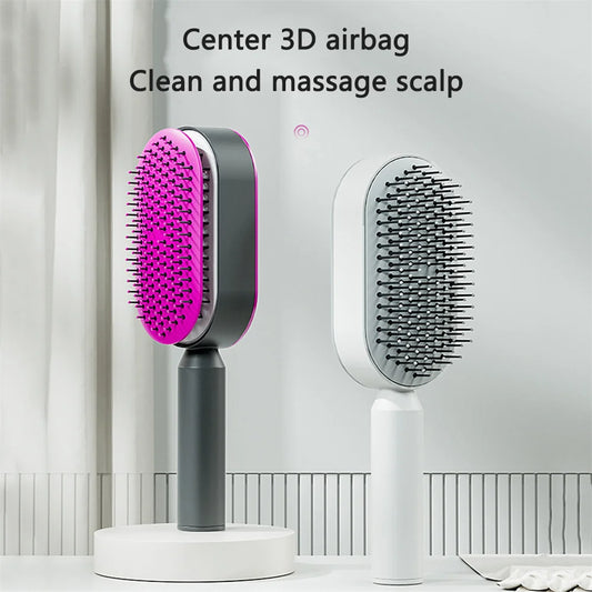 Massage Comb Hair Brush Air Cushion One-Key Self Cleaning Hair Comb Professional Detangling Scalp Air Bag Combs For Hair