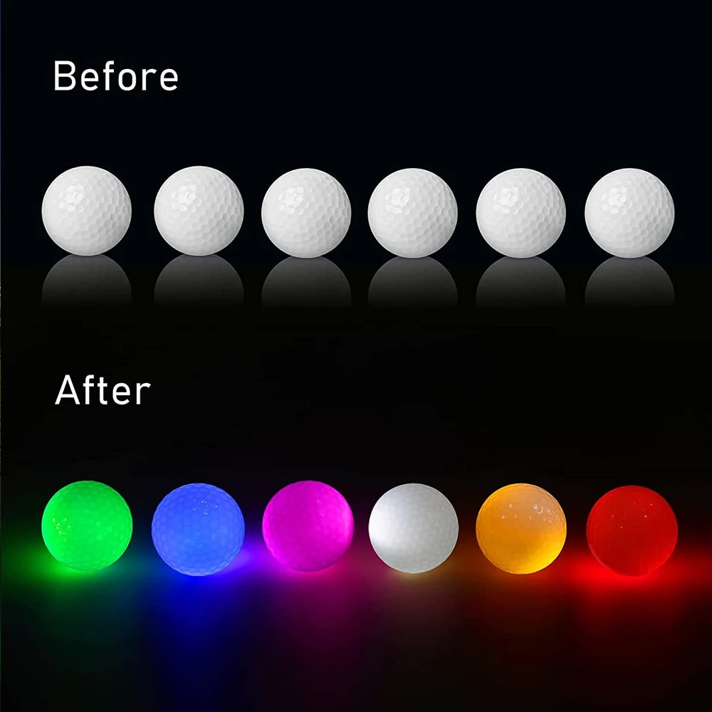 Glow in The Dark Golf Balls,LED Light up Glow Golf Ball for Night Sports,Super Bright,Colorful and Durable