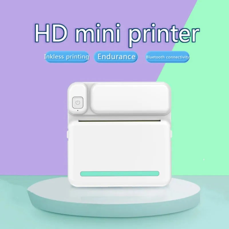 Mini Printer Portable Thermal Printer Sticker Printer 57mm Lable Printing Wireless BT 200dpi Android IOS Self-adhesive Printers