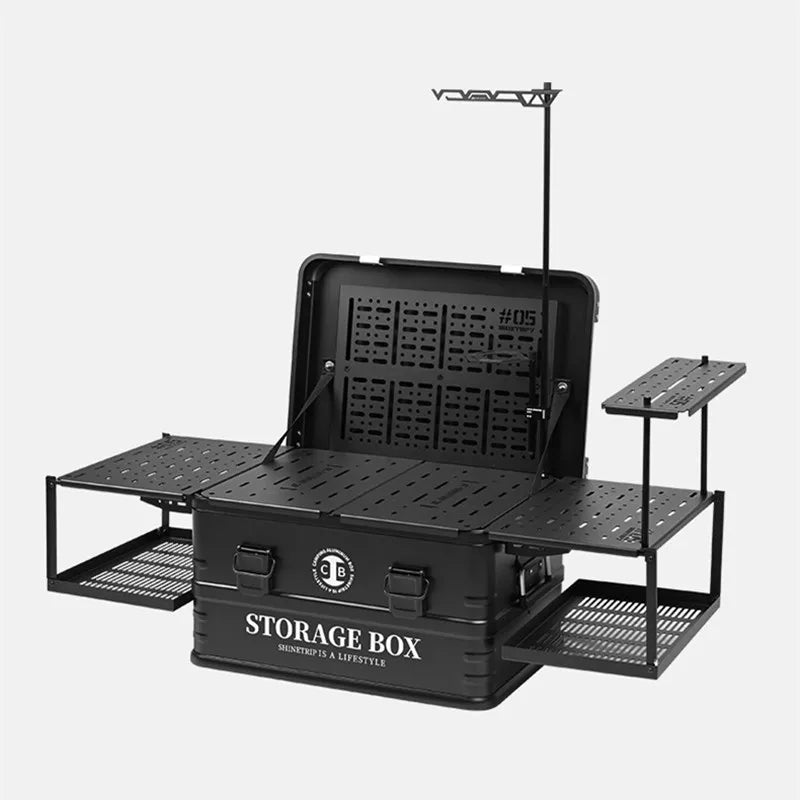 Aluminum Alloy Outdoor Camping box Carbon Steel Table Plate Combination Cargo box Outdoor Camping Multifunctional  Folding box